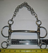 Pelham Bit Mullen Mouth English Jumping Dressage Bit W/ Curb Chain