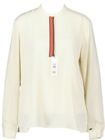 Neu! Calvin Klein Damen Langarm Bluse Creme Gr. 38