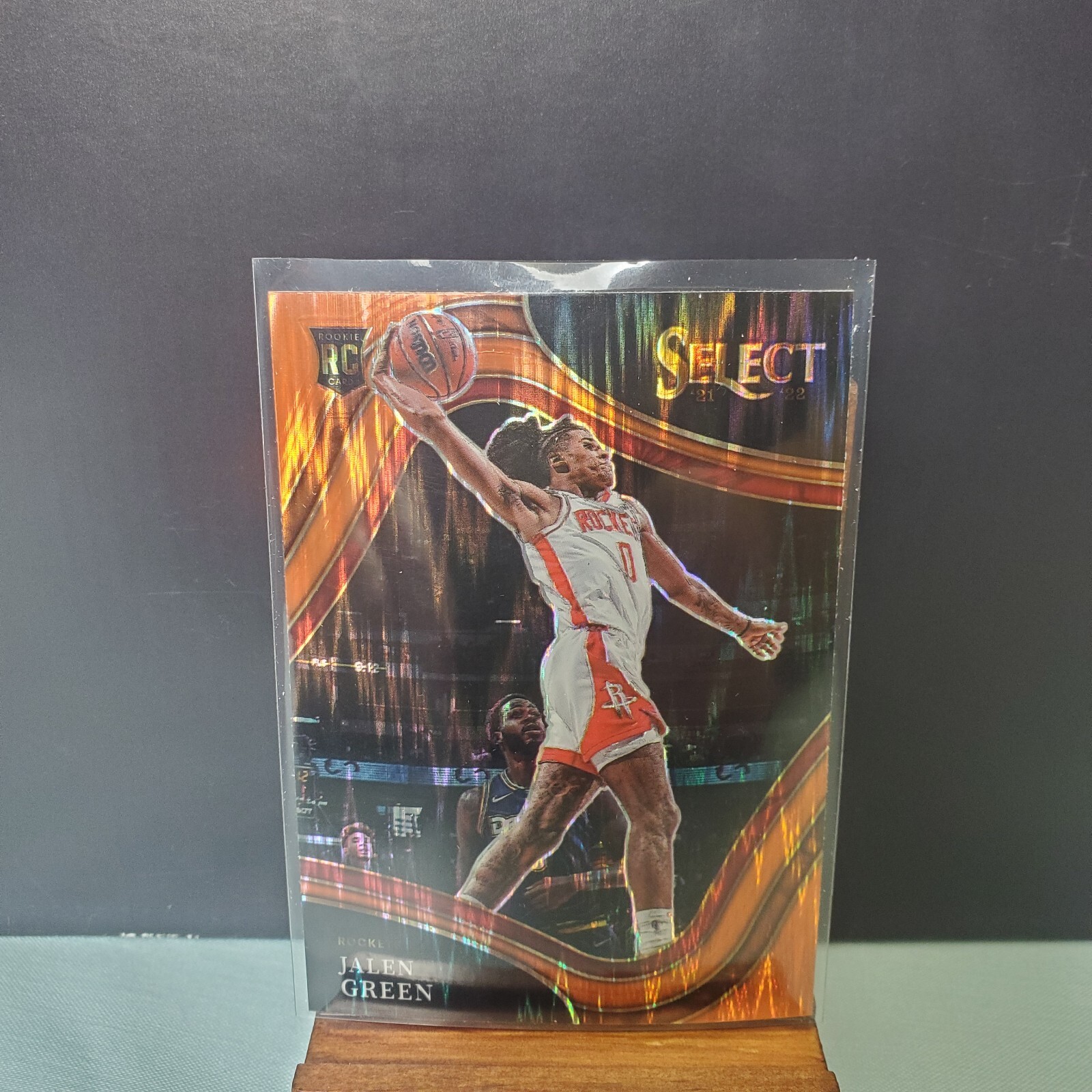 2021-22 Panini Select Jalen Green Orange Flash Prizm Courtside Rookie RC