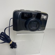 Pentax IQZoom 115S 35mm Film Camera Works But Missing 2 Buttons On Top