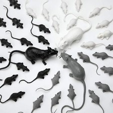 33 Pcs Plastic Fake Rats Mouse Toys Realistic Prank Mouse Toys for Halloween