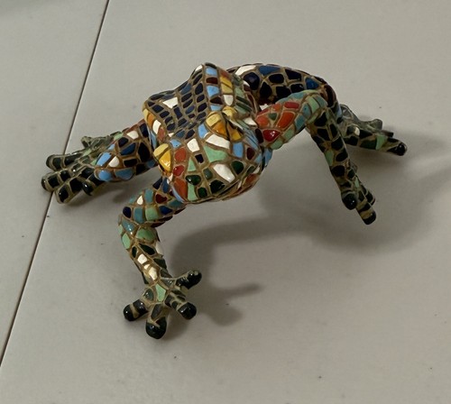 Decorative Colorful Frog Imported from Barcelona Made w/Small Tiles