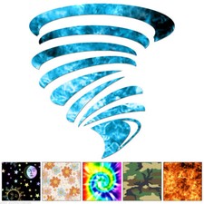 Storm Twister - Decal Sticker - Multiple Patterns Sizes - Ebn6366