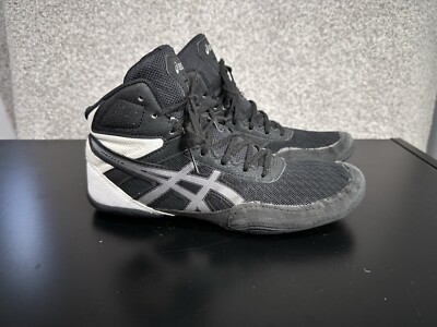 ASICS Matflex 6 Wrestling Shoes Black White Silver 1081A021 Men s Size 7