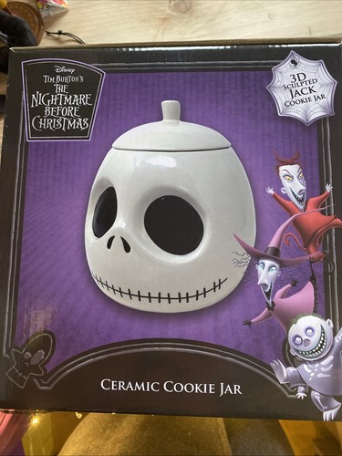 The Nightmare Before Christmas Jack Skellington Ceramic Biscuit Cookie Jar - Picture 5 of 8