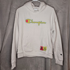 Champion Reverse Weave Boyfriend Hoodie Chenille neon logo medium