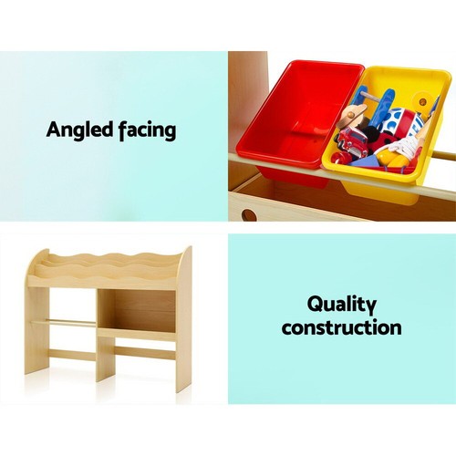Keezi Kids Bookshelf Children Bookcase Toy Storage Box Organiser Display Rack - Picture 8 of 8