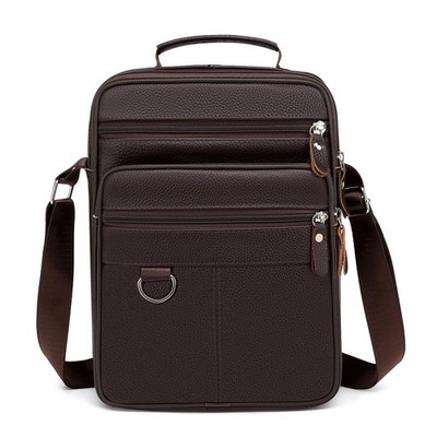Leather Messenger Bag for Men Large Business Travel Briefcase Crossbody Handb...