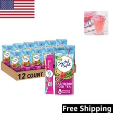 Raspberry Iced Tea Powder Mix - 72 Pitcher Packets, Low-Calorie Allergen-Free