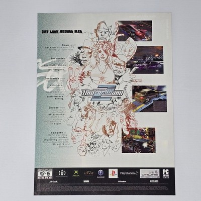 Need for Speed Underground 2 GameCube Xbox PS2 Look Print Ad/Poster Promo Art
