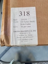 AFC Paint Booth Intake Filter 318 300 Series With Frame 20" X 50" Box Of 10 NOS