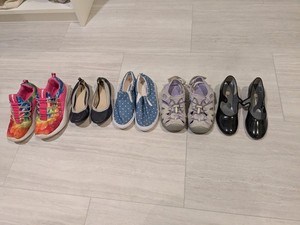 5 Pairs NWOT, EUC And VGUC Girl Shoes, Size 13,13,2,2,4