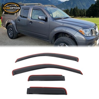 In-Channel Window Visors Fits 05-20 Nissan Frontier Double Cab Rain Sun Guard