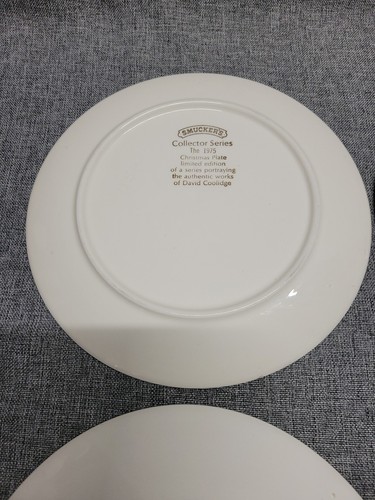 4 Vtg Smuckers Christmas Collector Plate Lot David Coolidge 1975-1978 - Picture 9 of 16