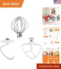Stand Mixer Attachments Set 3pcs Whisk Dough Hook Flat Beater Kitchen Aid