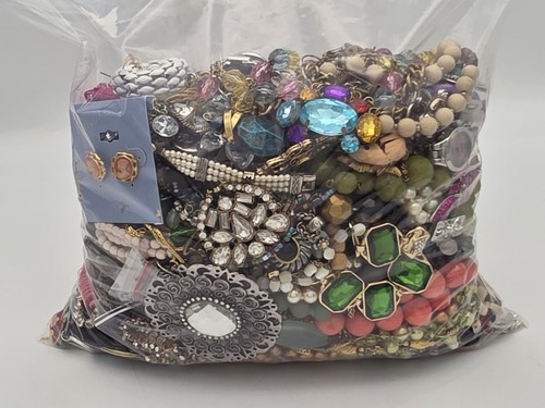 Über 8 Pfund Schmuck Konvolut Tasche meist tragbar PERLE Halbedelsteine