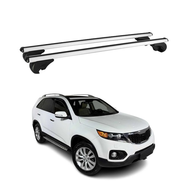 DachträGer GrundtäGer FüR Kia Sorento 2009-2014 75Kg Alu Silber 2 Tlg-image