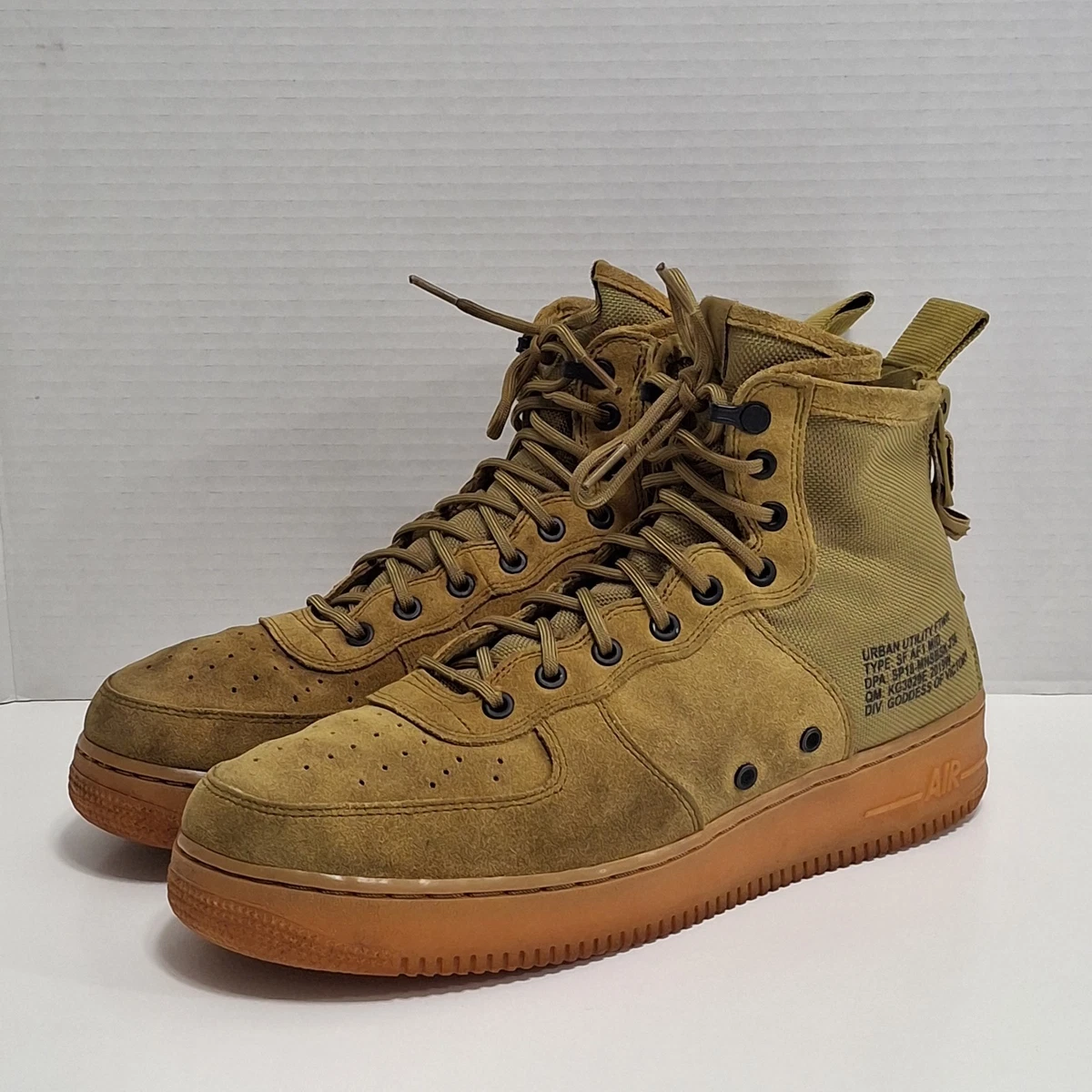 2017 Nike Men\'s Air Force 1 Mid SF Desert Moss Gum Suede Shoes Men Size 12 Nike SF Air Force 1 Mid “Desert Moss” main image 2