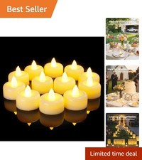 Elegant 12 Pack Flameless LED Tea Lights   Safe  Versatile Candle Replacement
