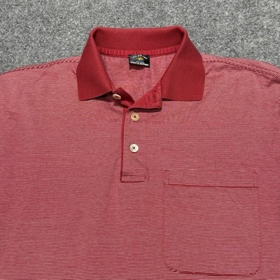 Solemare Maus & Hoffman Polo Shirt Mens Small Red Casual Pocket 100% Cotton