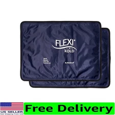 Reusable FlexiKold Ice Packs for Injury Relief - Large 10.5" x 14.5" (2 Pack)