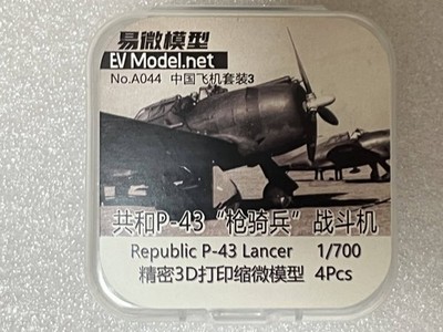 EV model 3D Printed 1/700 US P-43 fighter aircraft Unpainted Model/4pc