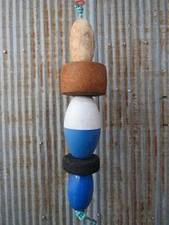 5 Old Fish Net Floats 25 Inches Long Fishing Buoys Bouys Tiki Hut Bar  -(SF483)