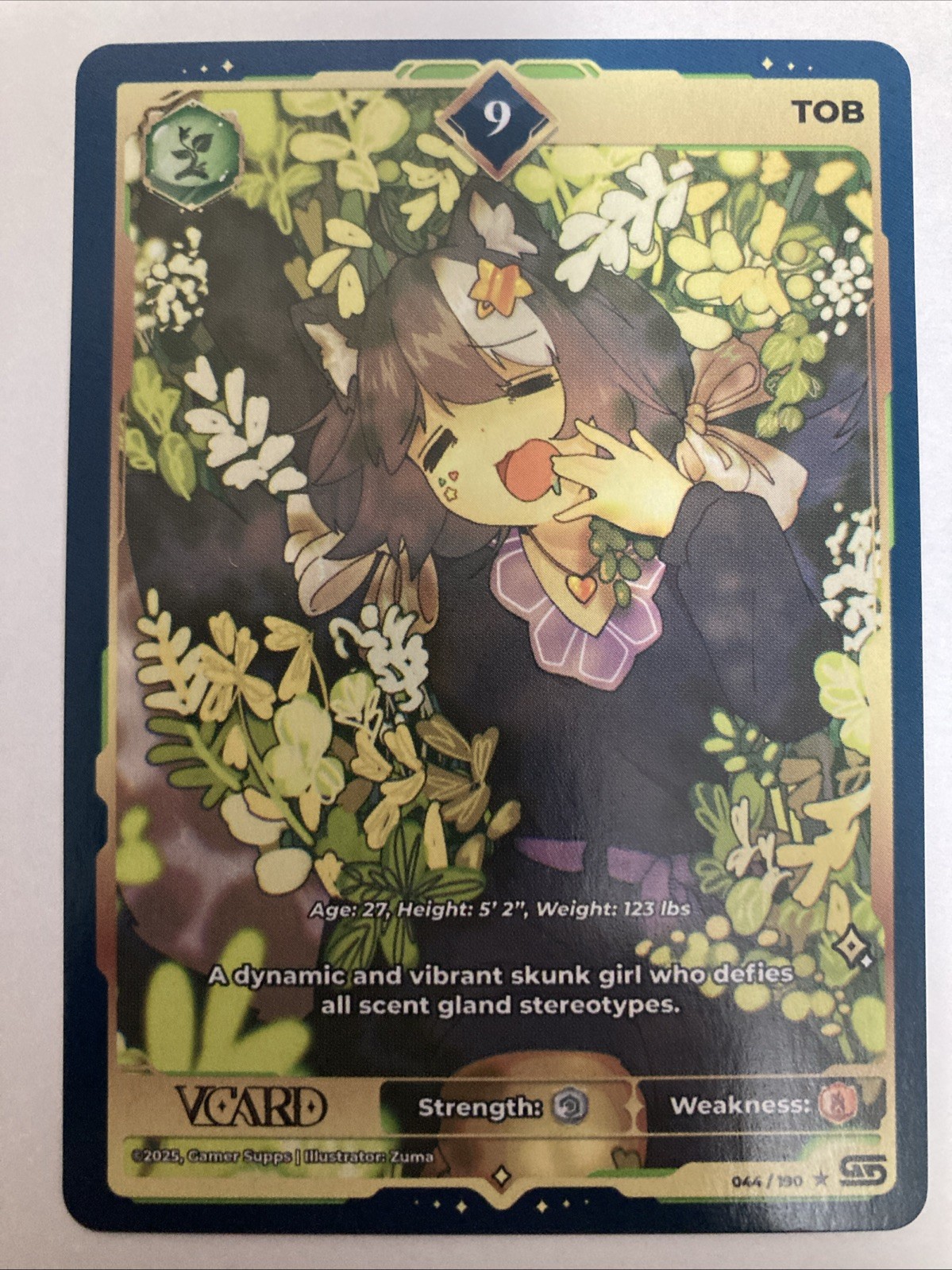 GamerSupps VCard Rising Stars Unlimited- Rare Power 9 Tob Holo - 044/190 Regular