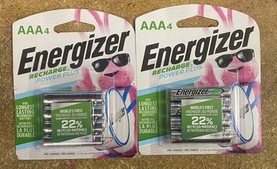Energizer AAA Recharge Power Plus, 4 Pack (Lot of 2)