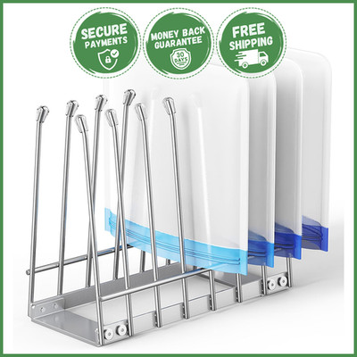 REUSABLE BAG DRYING RACK Dryer Stand Kitchen Organizer Holder Air Drying Storage