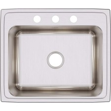 Elkay DLR2521103 Lustertone Classic Single Bowl Drop-in Stainless Steel Sink