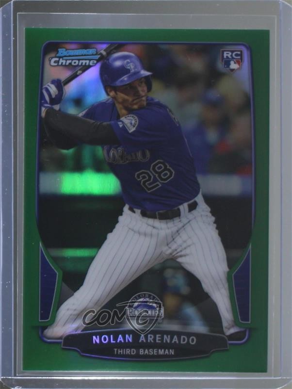 2013 Bowman Draft Chrome Green Refractor 39/75 Nolan Arenado #41 Rookie RC a7p
