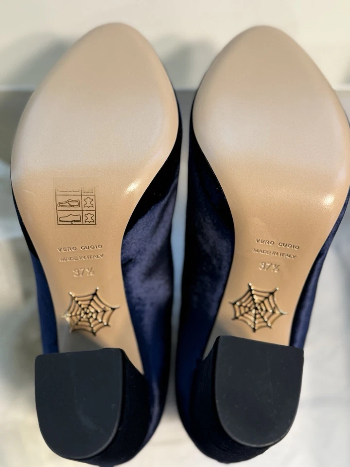 Charlotte Olympia 37.5 Velvet Ankle boots BNIB Authentic - Image 4 of 4