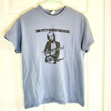 T-shirt vintage Tom Petty and the Heartbreakers bleu Damn the Torpedoes Gildan taille M