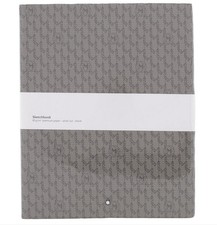 Montblanc Notebook 146 Gray Logo Print Lined Silver Cut Notebook 117194