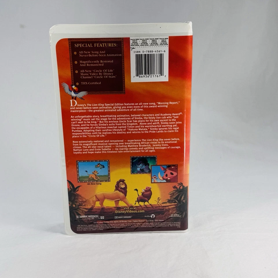 The Lion King Blue Tape (VHS, 2003, Platinum Edition) Featuring New Song - Image 2 of 4