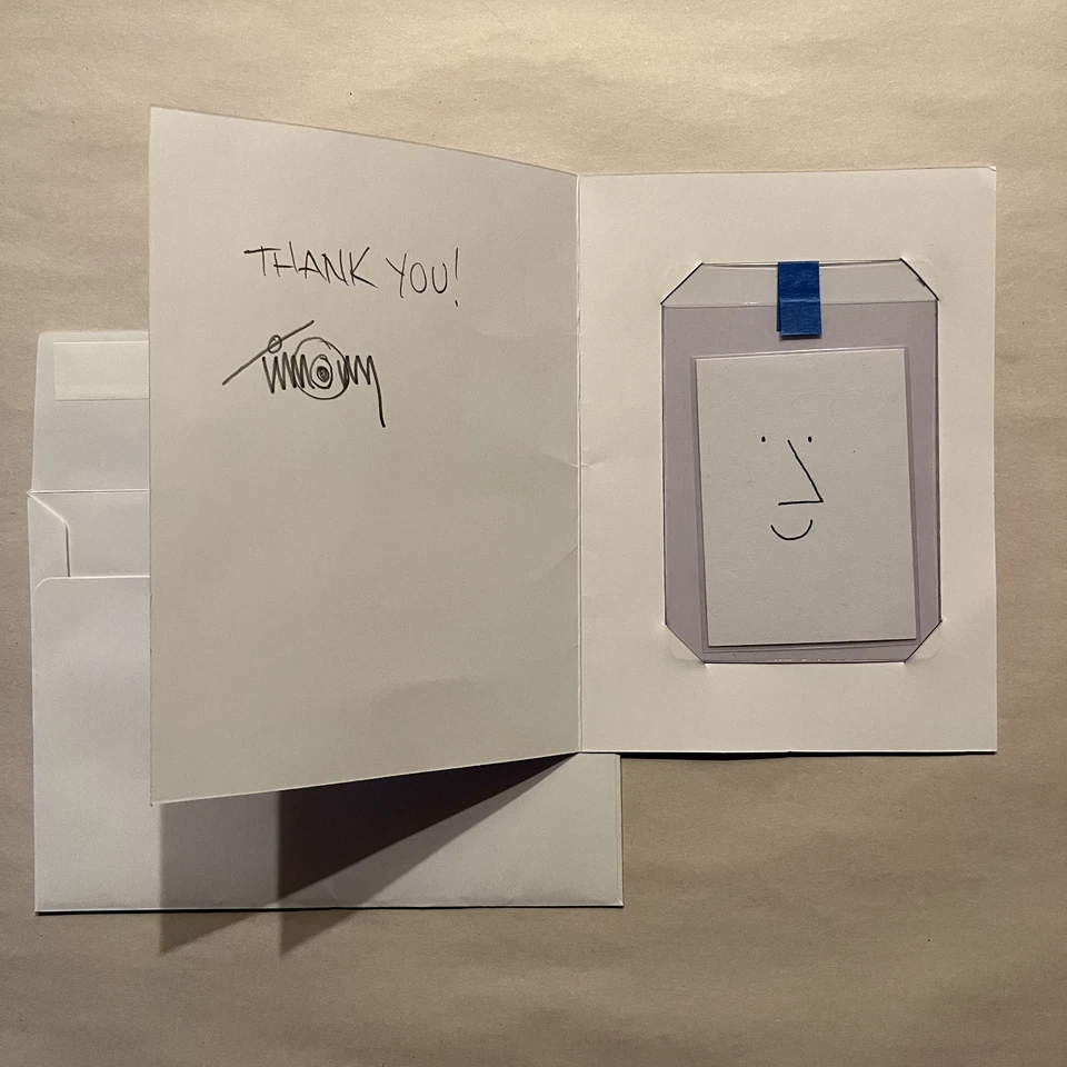 Tim Olly Ghost #52 dibujo a tinta original ACEO tarjeta de arte Halloween ArtClubGo! Foto 4 de 4