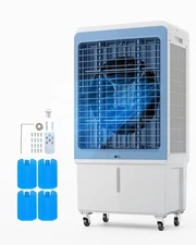 VEVOR 3-IN-1 Portable Evaporative Air Cooler Humidifier Swamp Cooler Fan 12.7 ga