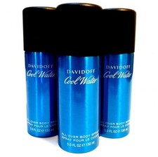 3x Davidoff Cool Water Deodorant Spray for men 150ml, Mens deodorant Coolwater