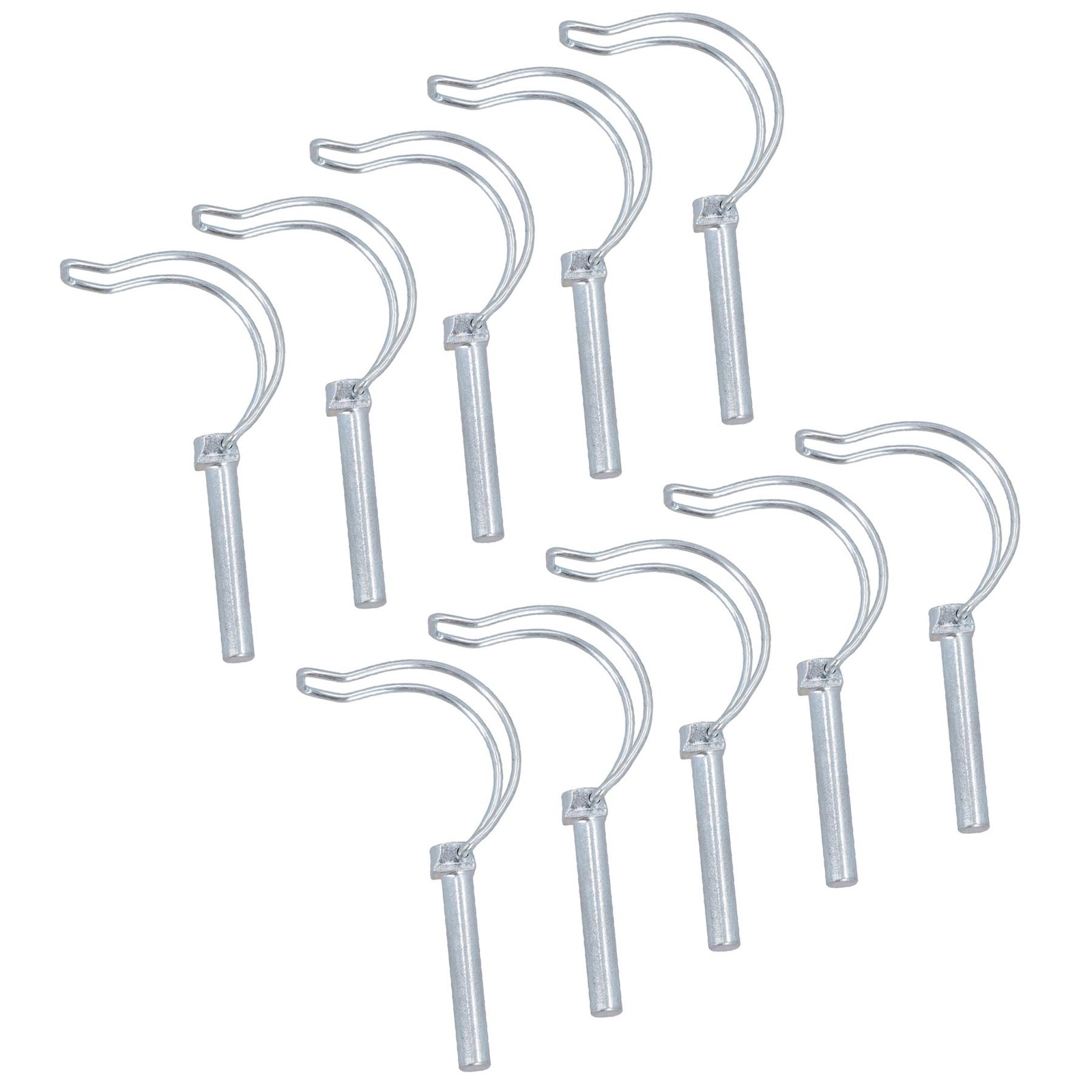 10mm x 60mm Pipe Pin Lynch Pin Fastener Retaining Clip Trailer Tractor 10pc