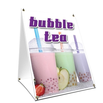 Bubble Tea Yard Sign & Stake outdoor plastic coroplast window