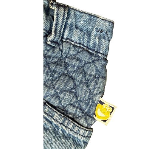 Vintage Sesame Street Jeans Toddler 3T Embroidered Big Bird Quilted Denim Pants - Picture 3 of 11