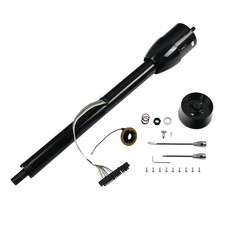 30 Black Tilt Manual Steering Column Kit With Wheel Adapter No Key Universal 30 Black Tilt Manual Steering Column Kit With Wheel Adapter No Key Universal