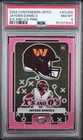 2024 CONTENDERS OPTIC X'S & O'S PINK #XOJDS JAYDEN DANIELS ROOKIE RC /75 PSA 8