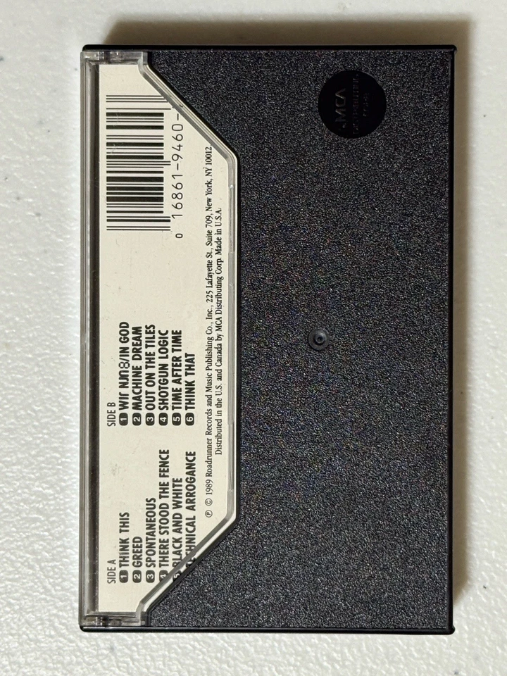 Toxik Think This Cassette Tape Original 1989 RoadRacer RoadRunner Records Rare - Image 2 of 4