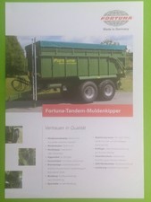 FORTUNA FTM 160 - FTM 200 Tandem Muldenkipper Prospekt 12/2010 Traktor Schlepper