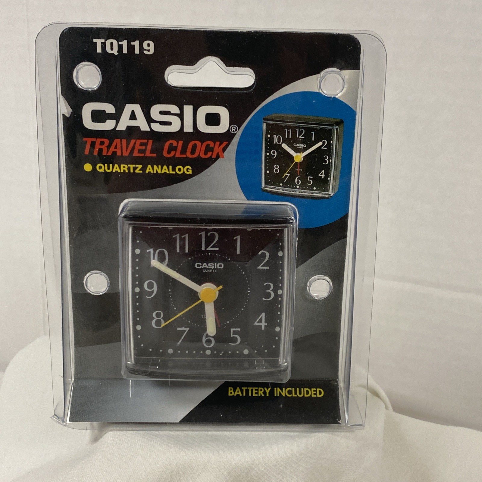 Vintage Casio Travel Alarm Clock Battery Operated TQ119 New 