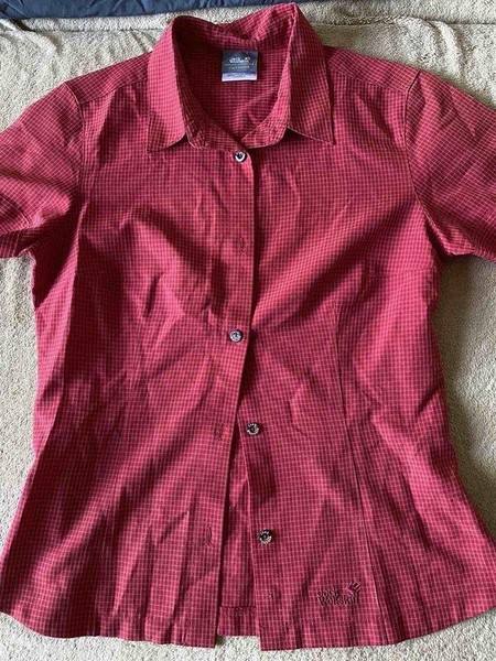 Women Jack Wolfskin Shirt Red 38 / M / 46 #9G9D