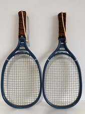 Vintage Leach Flex Racquetball Rackets 18.5  Paddle Style , Leather Grip RETRO 2