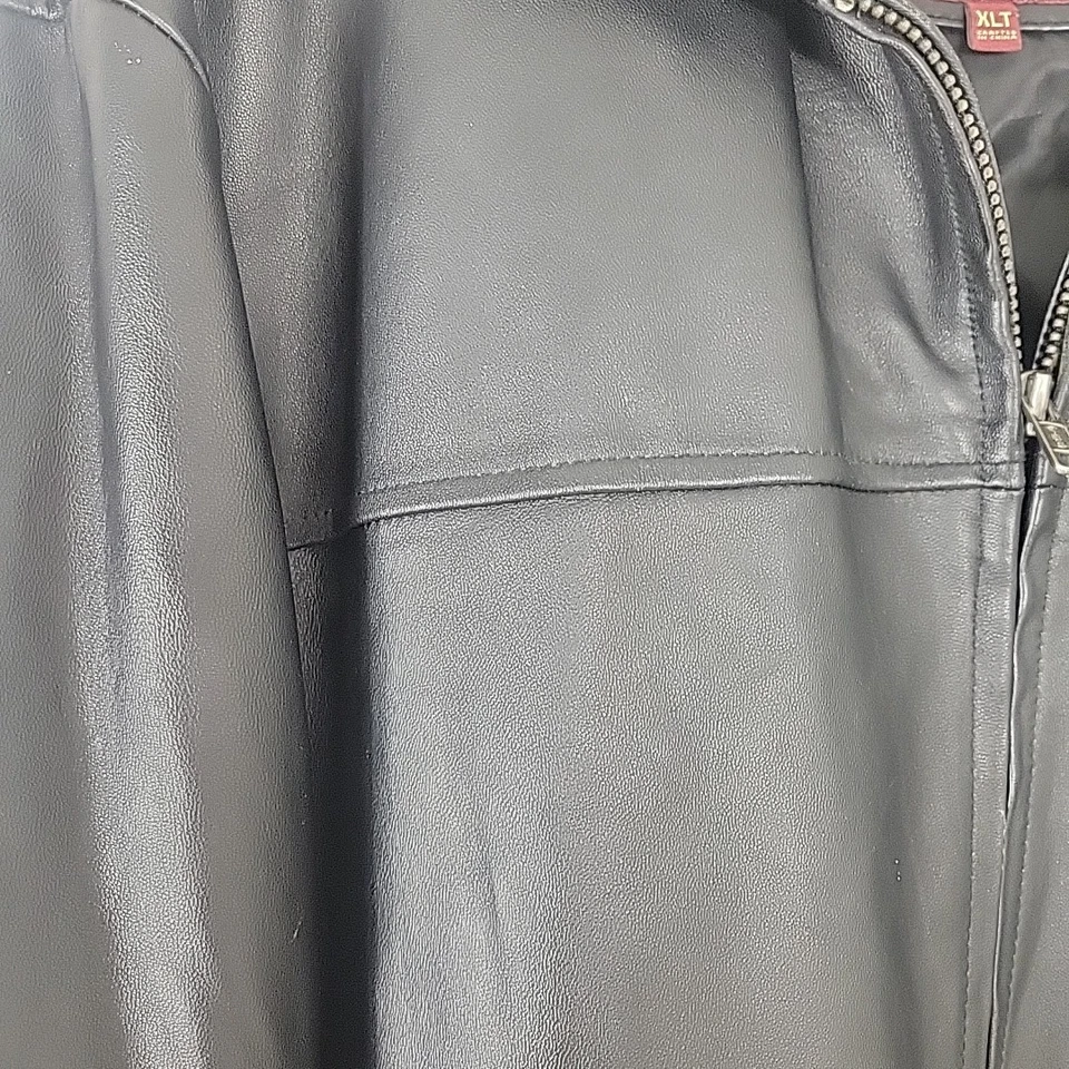 Blazer Chaqueta de Cuero Wilson Negro Para Hombre Talla XLT Suave Foto 4 de 4